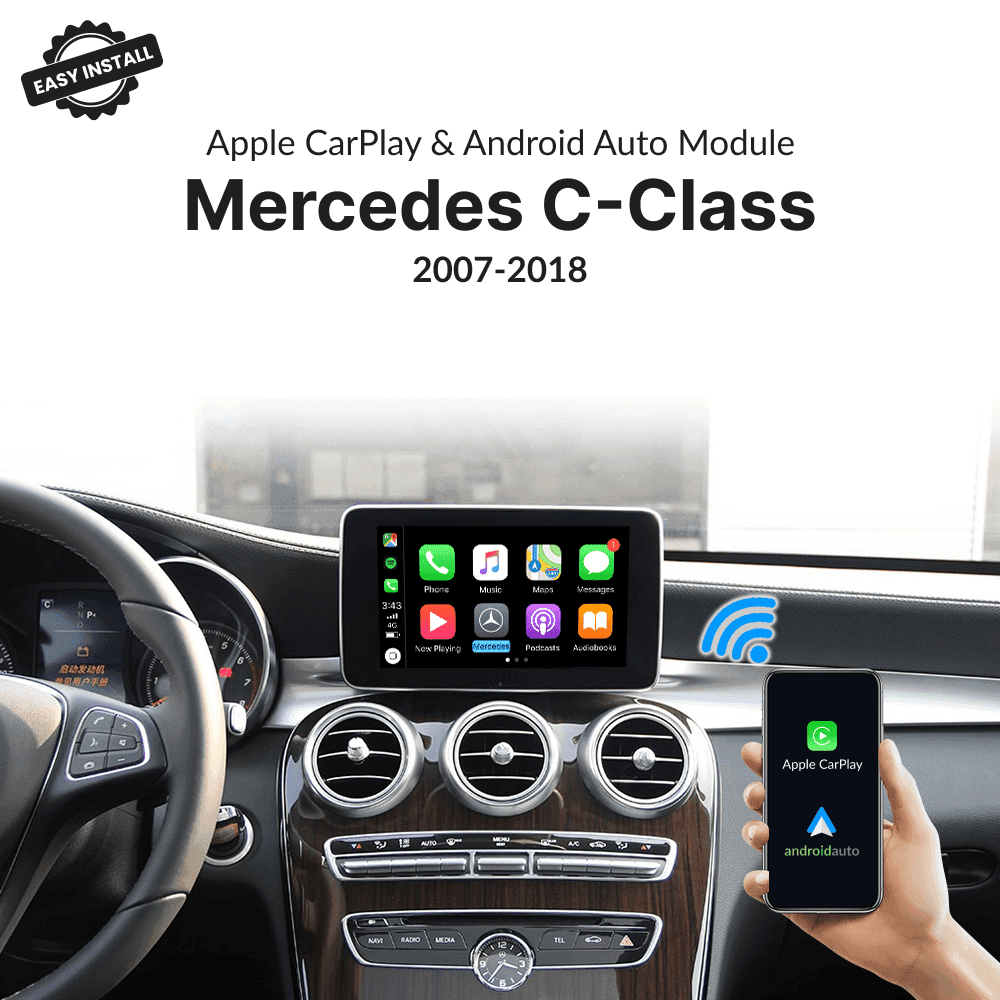 Mercedes C-Class 2007-2018 — Wireless Apple CarPlay & Android Auto Module - Car Tech Studio