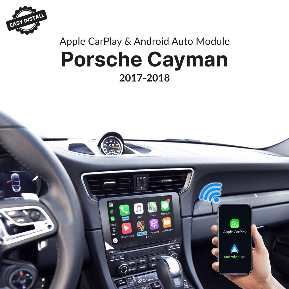 Porsche Cayman 2017-2018 — Wireless Apple CarPlay & Android Auto Module - Car Tech Studio