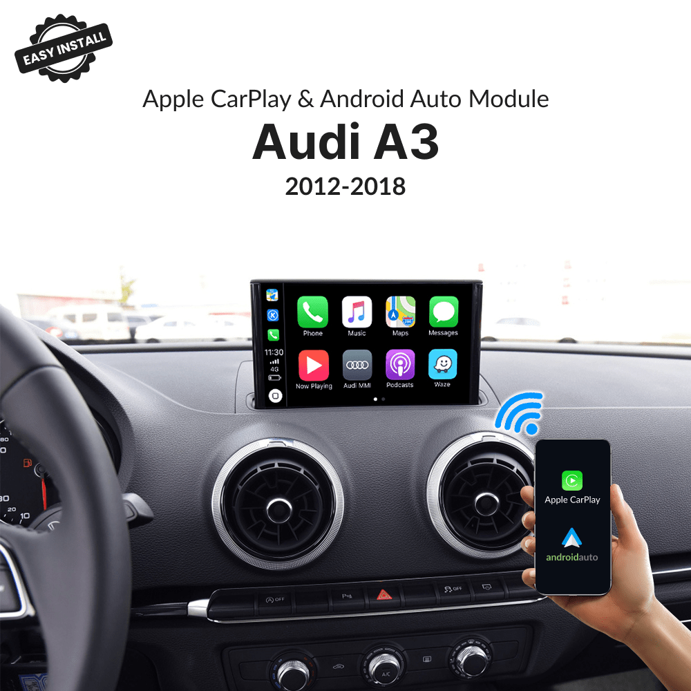 Audi A3 2012-2018 — Wireless Apple CarPlay & Android Auto Module - Car Tech Studio