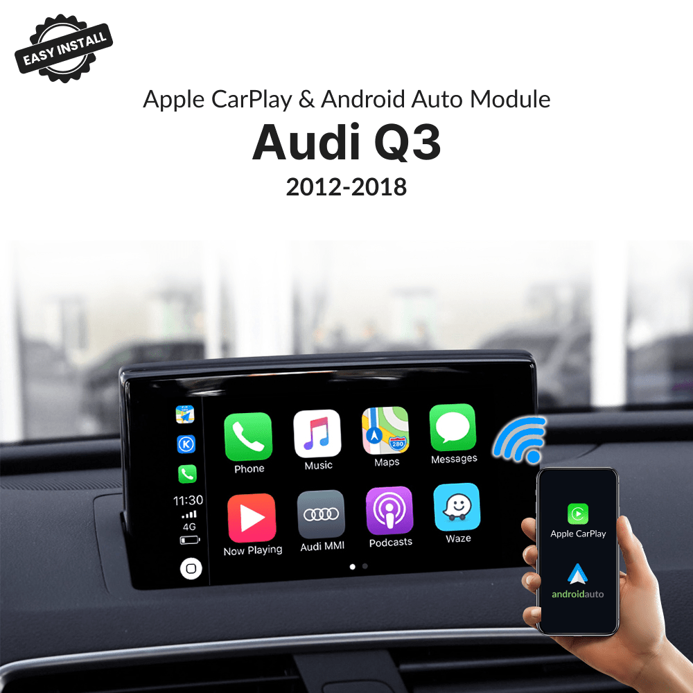 Audi Q3 2012-2018 — Wireless Apple CarPlay & Android Auto Module - Car Tech Studio