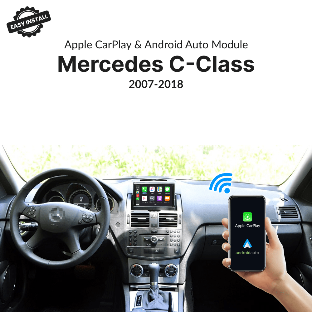 Mercedes C-Class 2007-2018 — Wireless Apple CarPlay & Android Auto Module - Car Tech Studio