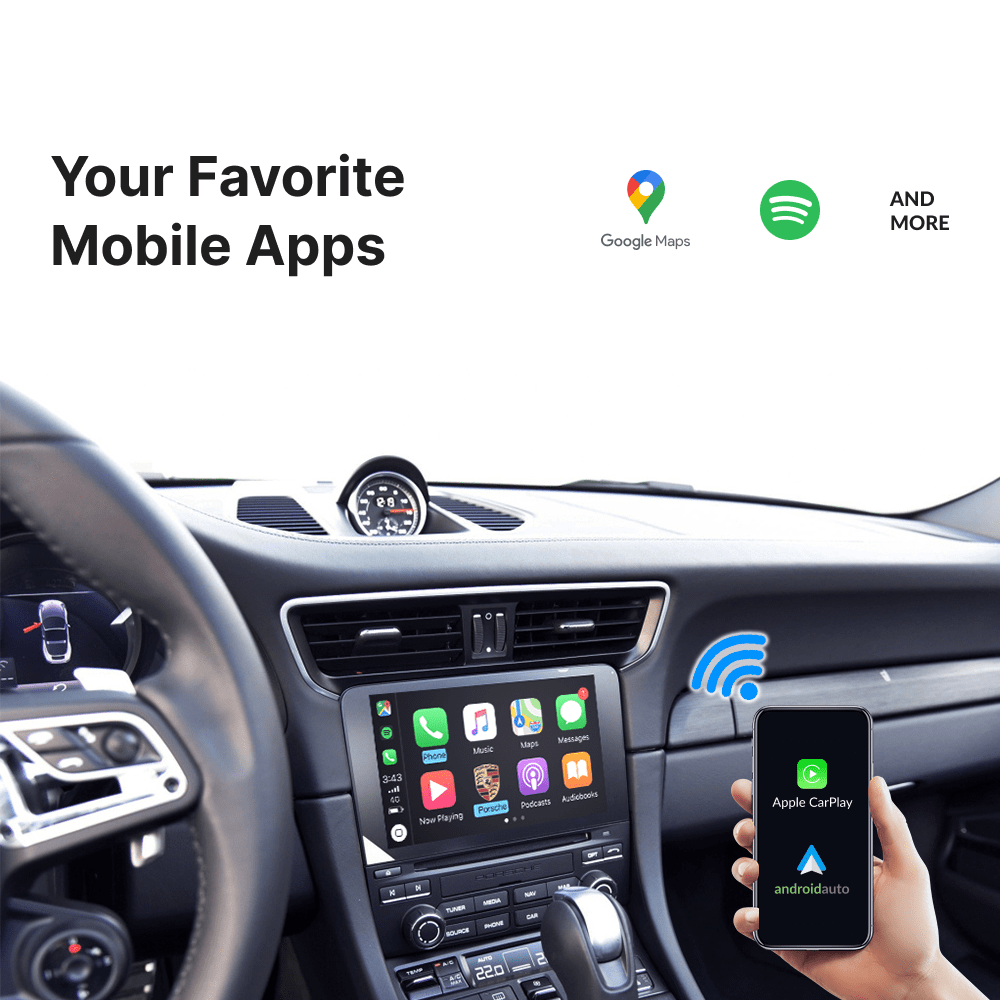 Porsche Cayman 2017-2018 — Wireless Apple CarPlay & Android Auto Module - Car Tech Studio