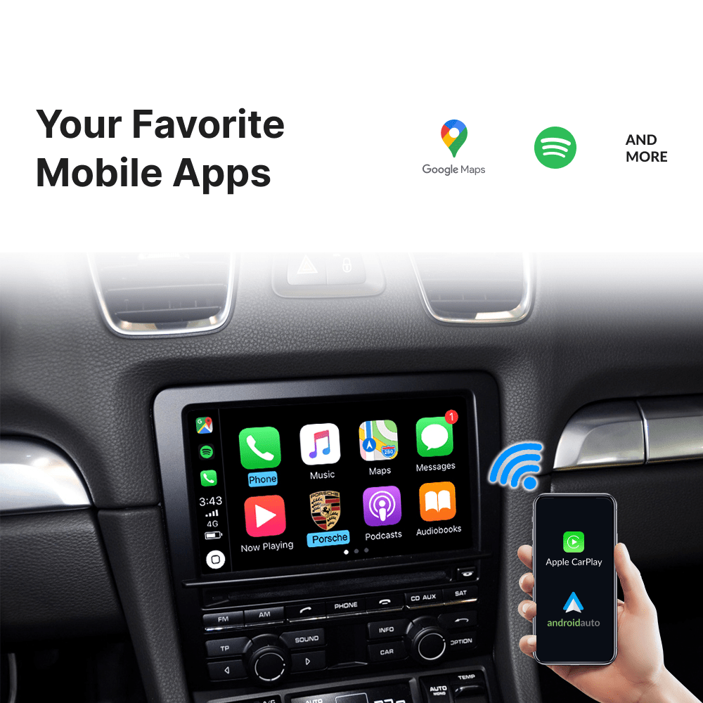 Porsche Boxster 2009-2018 — Wireless Apple CarPlay & Android Auto Module - Car Tech Studio