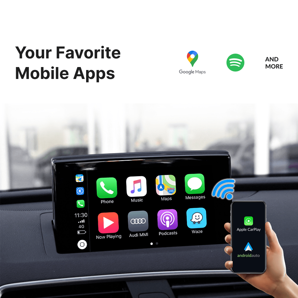 Audi Q3 2012-2018 — Wireless Apple CarPlay & Android Auto Module - Car Tech Studio
