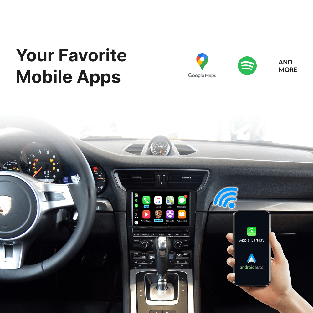 Porsche 911 2009-2018 — Wireless Apple CarPlay & Android Auto Module - Car Tech Studio