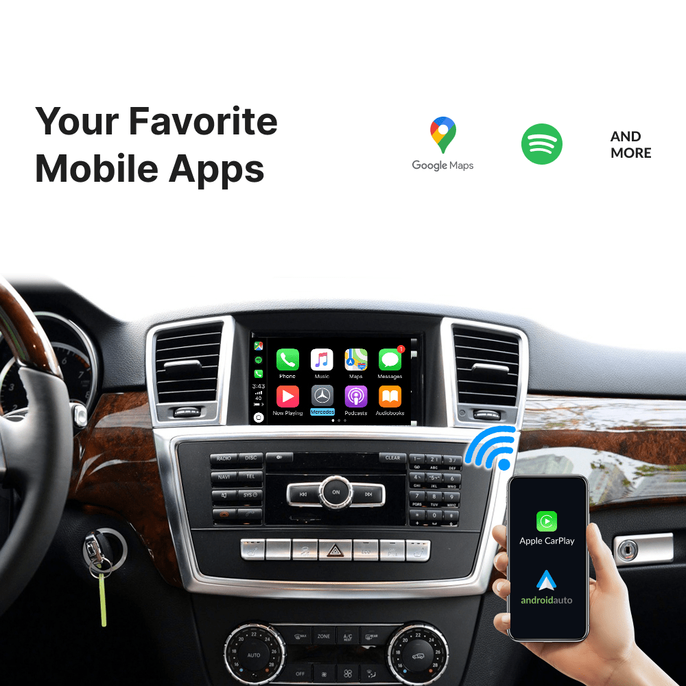 Mercedes ML 2012-2018 — Wireless Apple CarPlay & Android Auto Module - Car Tech Studio