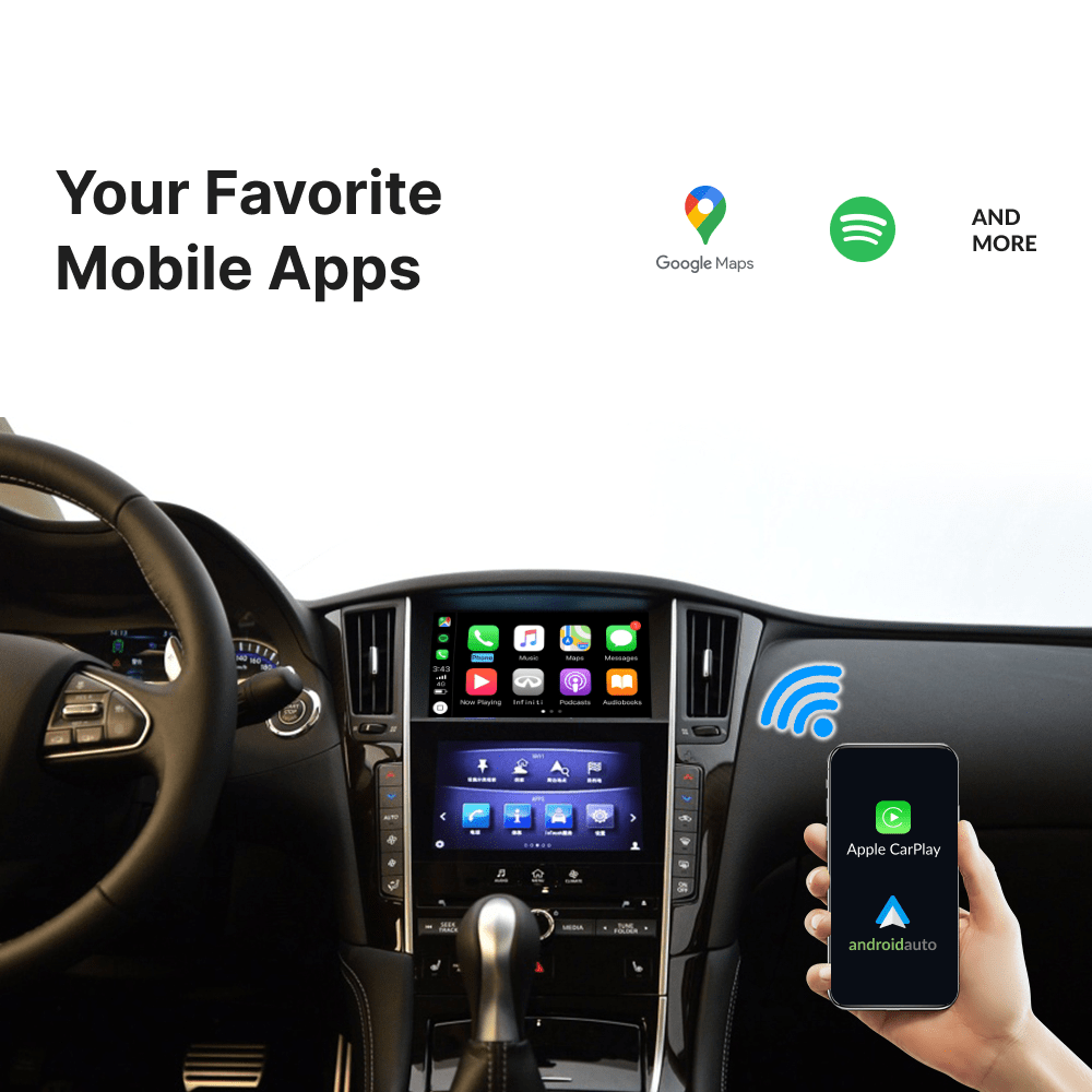Infiniti Q50 2015-2019 — Wireless Apple CarPlay & Android Auto Module - Car Tech Studio