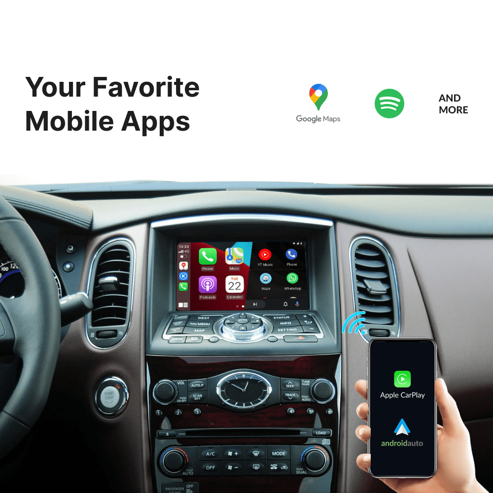 Infiniti EX25 2010-2013 — Wireless Apple CarPlay & Android Auto Module - Car Tech Studio