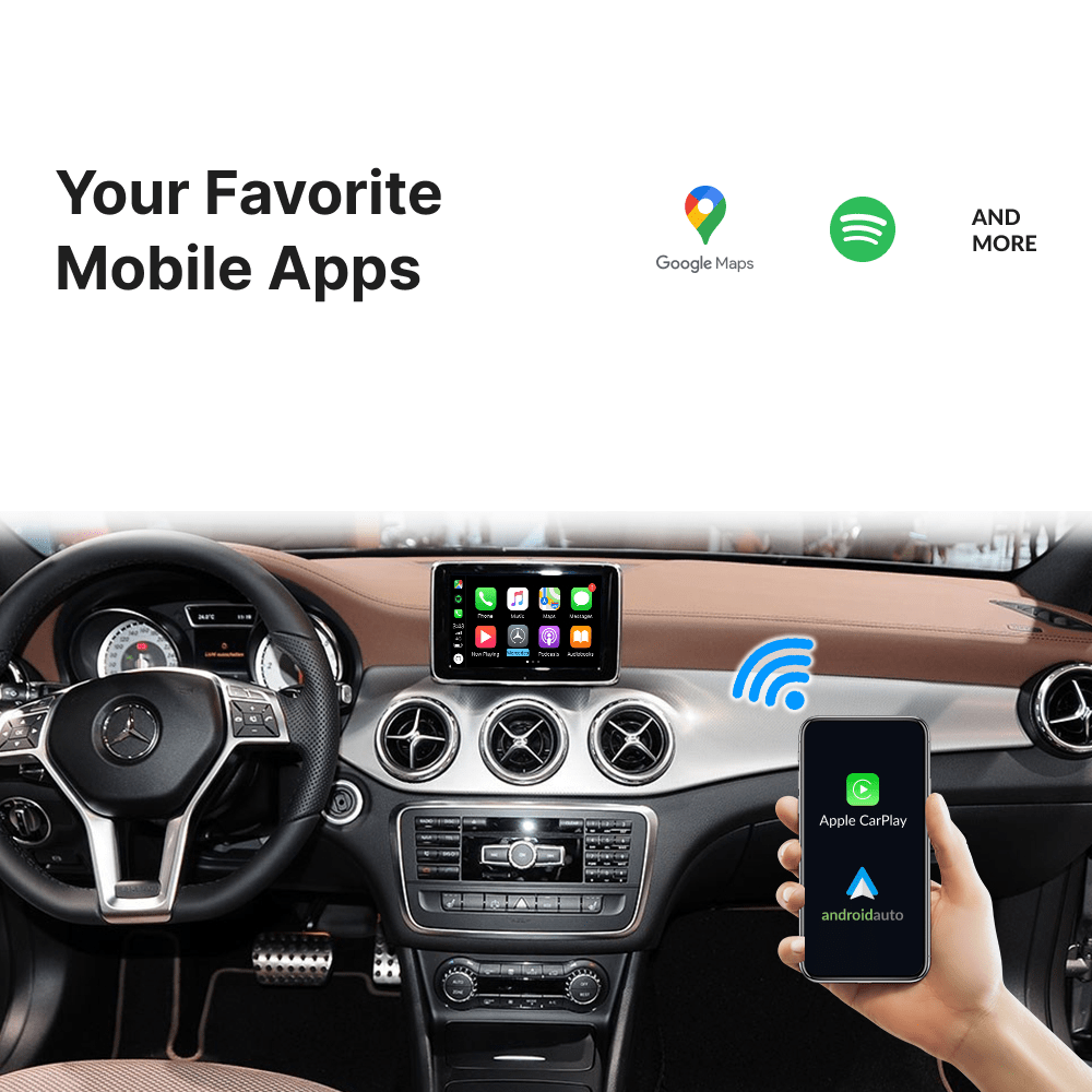 Mercedes GLA 2012-2018 — Wireless Apple CarPlay & Android Auto Module - Car Tech Studio