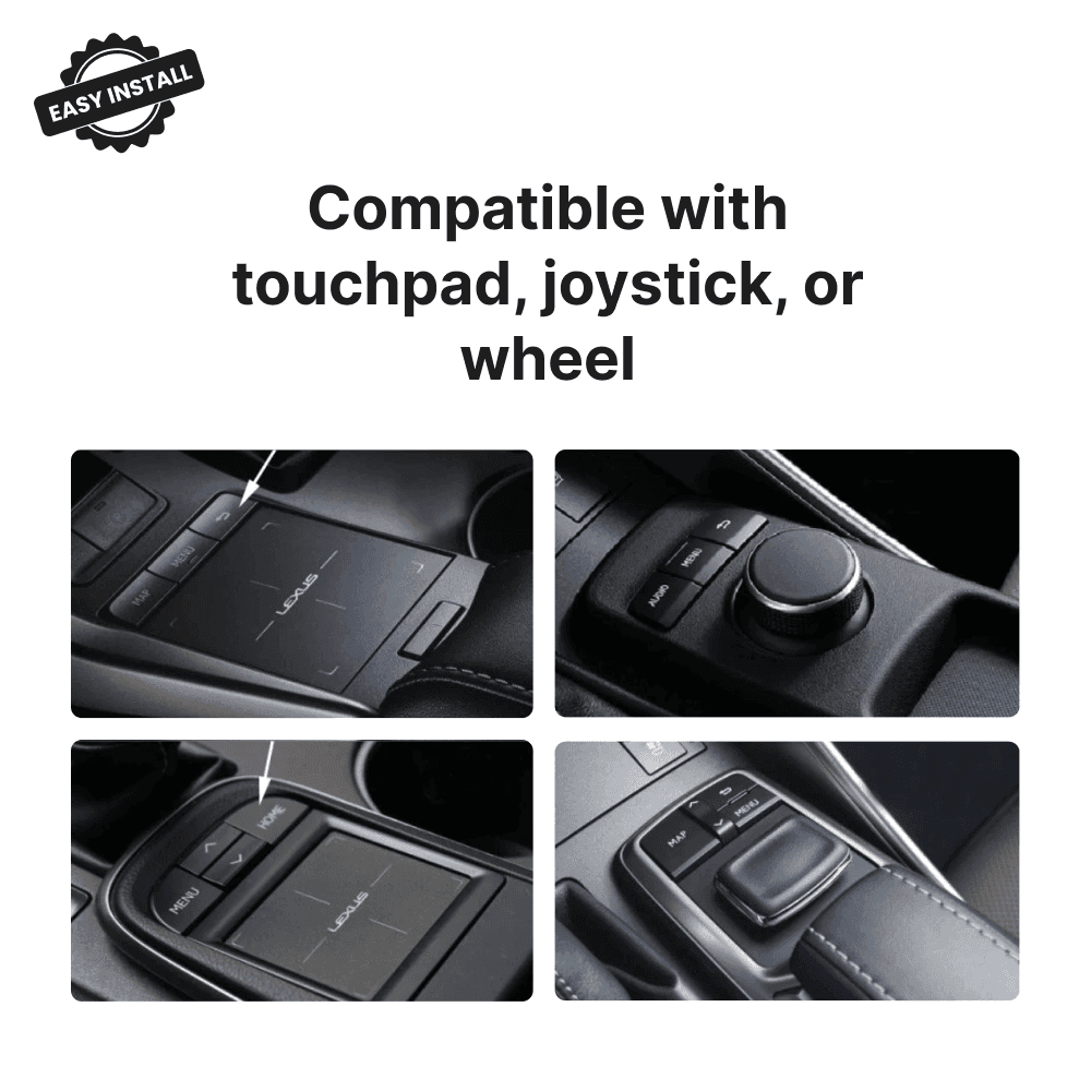 Lexus NX CarPlay & Android Auto Module compatible with touchpad, joystick, or wheel controls for 2014-2020 models.