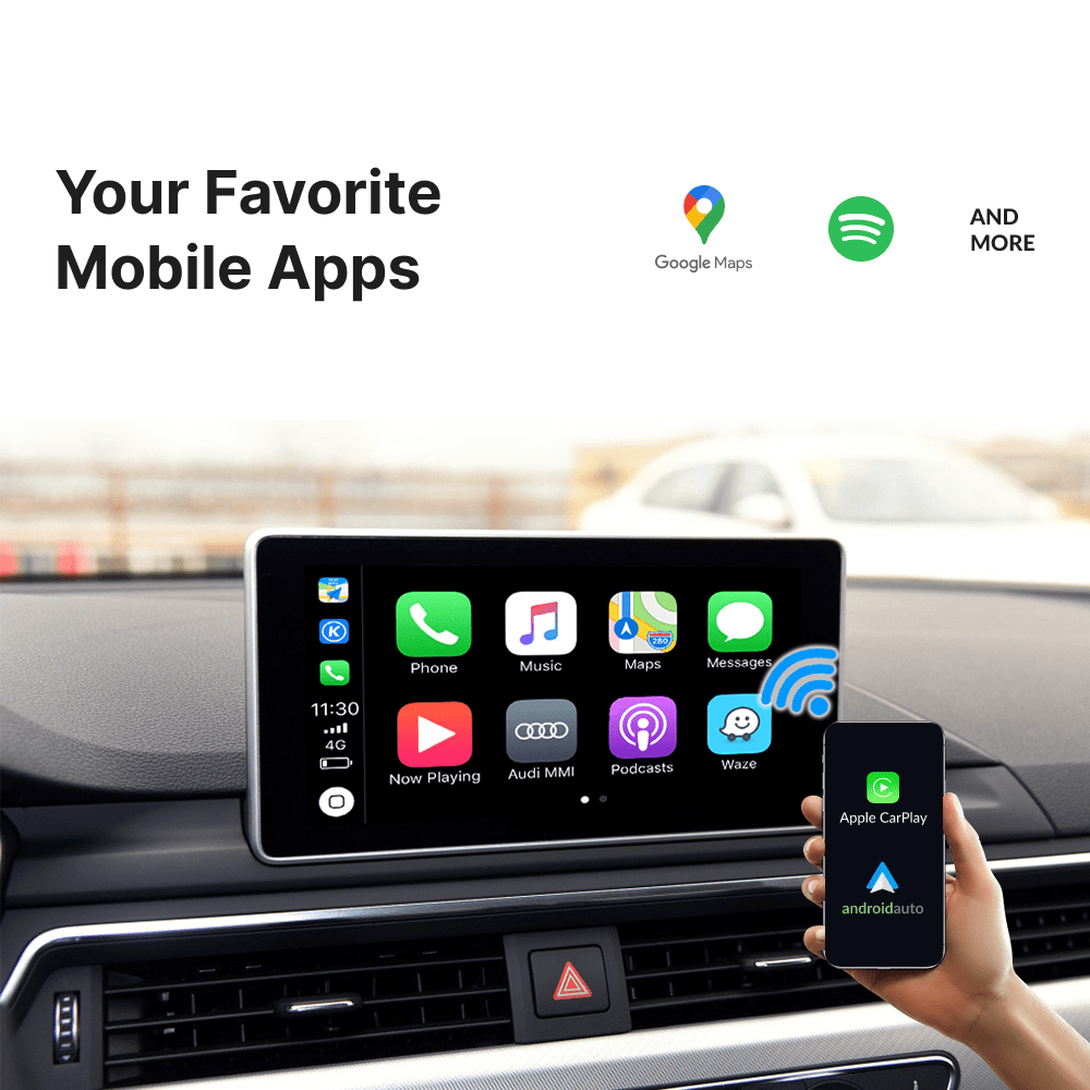 Audi A4 2010-2018 — Wireless Apple CarPlay & Android Auto Module - Car Tech Studio