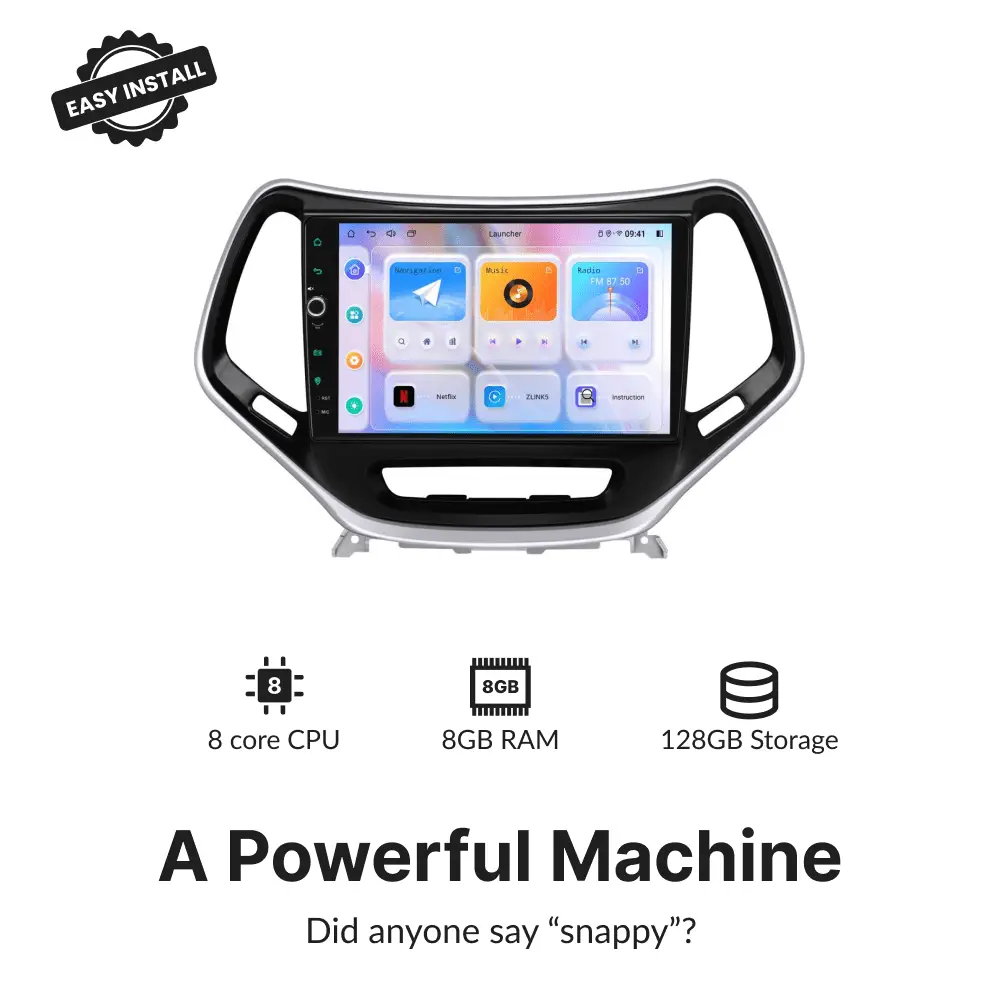 Jeep Cherokee 2014-2023 — Premium 10.1” Carplay & Android Auto Head Unit - Car Tech Studio