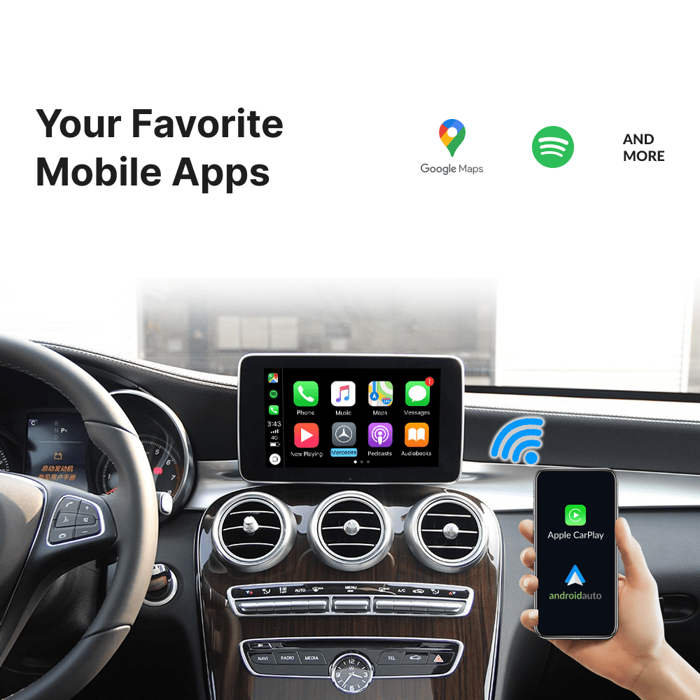 Mercedes C-Class 2007-2018 — Wireless Apple CarPlay & Android Auto Module - Car Tech Studio