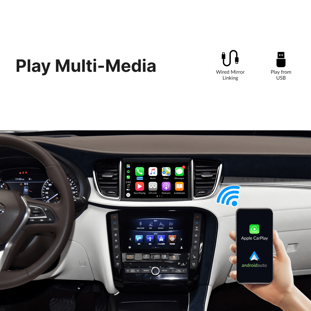 Infiniti QX60 2015-2019 — Wireless Apple CarPlay & Android Auto Module - Car Tech Studio