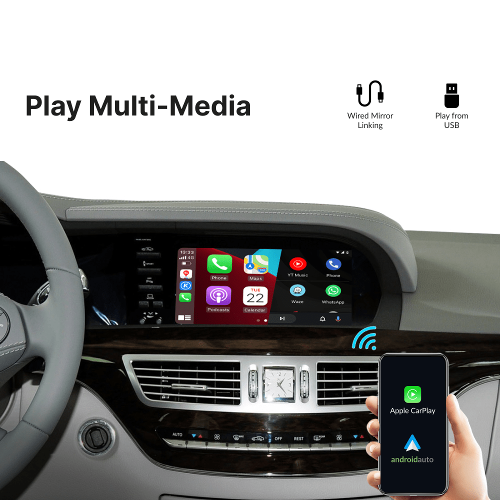 Mercedes S-Class 2003-2018 — Wireless Apple CarPlay & Android Auto Module - Car Tech Studio