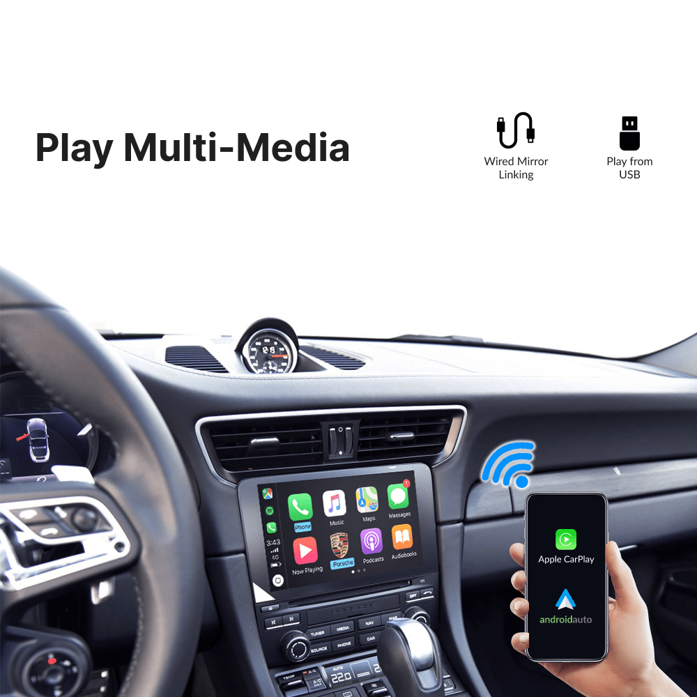 Porsche Cayman 2017-2018 — Wireless Apple CarPlay & Android Auto Module - Car Tech Studio