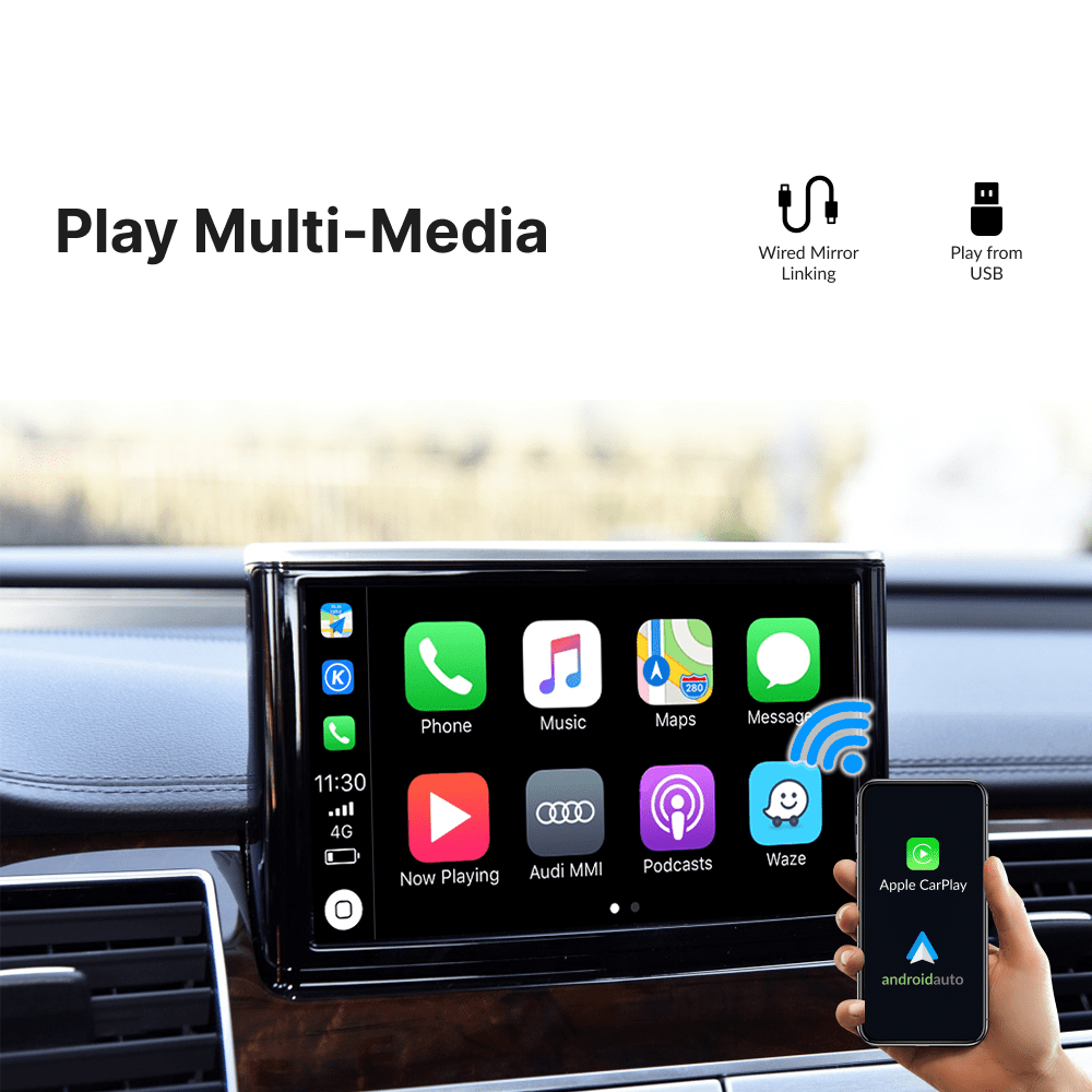 Audi A8 2010-2017 — Wireless Apple CarPlay & Android Auto Module - Car Tech Studio