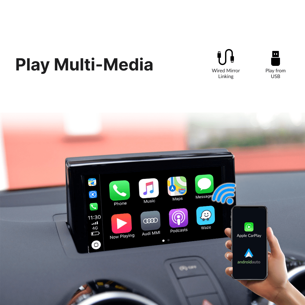Audi A1 2012-2018 — Wireless Apple CarPlay & Android Auto Module - Car Tech Studio