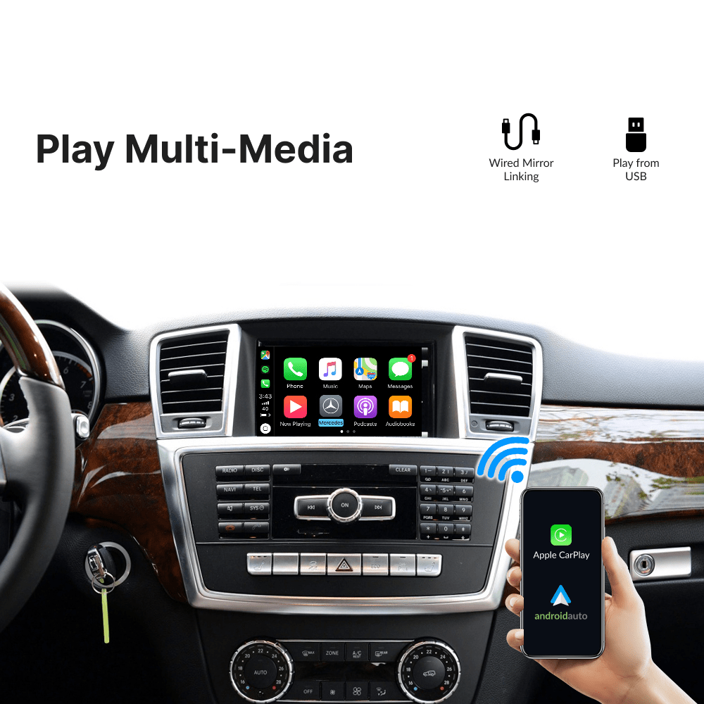 Mercedes ML 2012-2018 — Wireless Apple CarPlay & Android Auto Module - Car Tech Studio