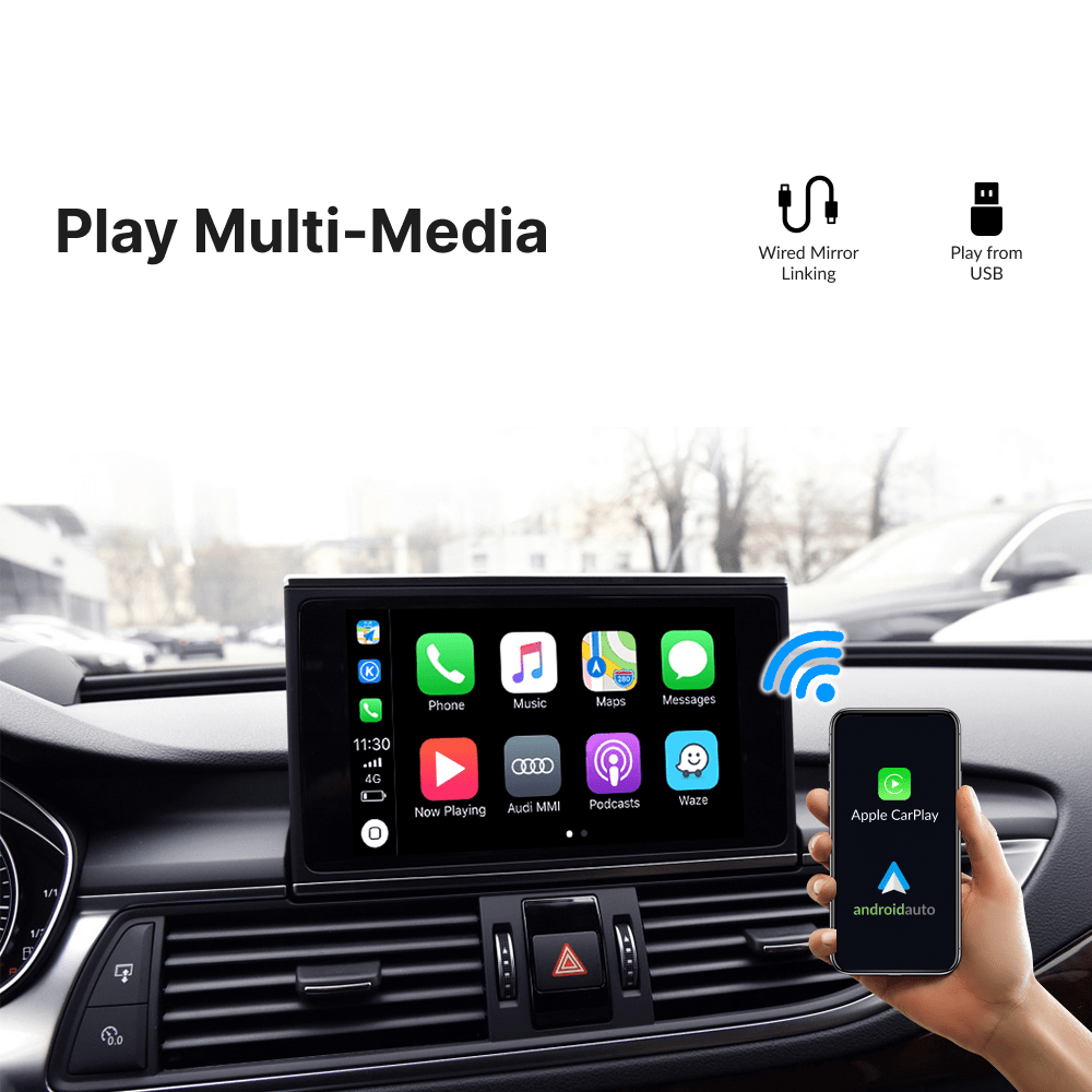 Audi A7 2010-2017 — Wireless Apple CarPlay & Android Auto Module - Car Tech Studio