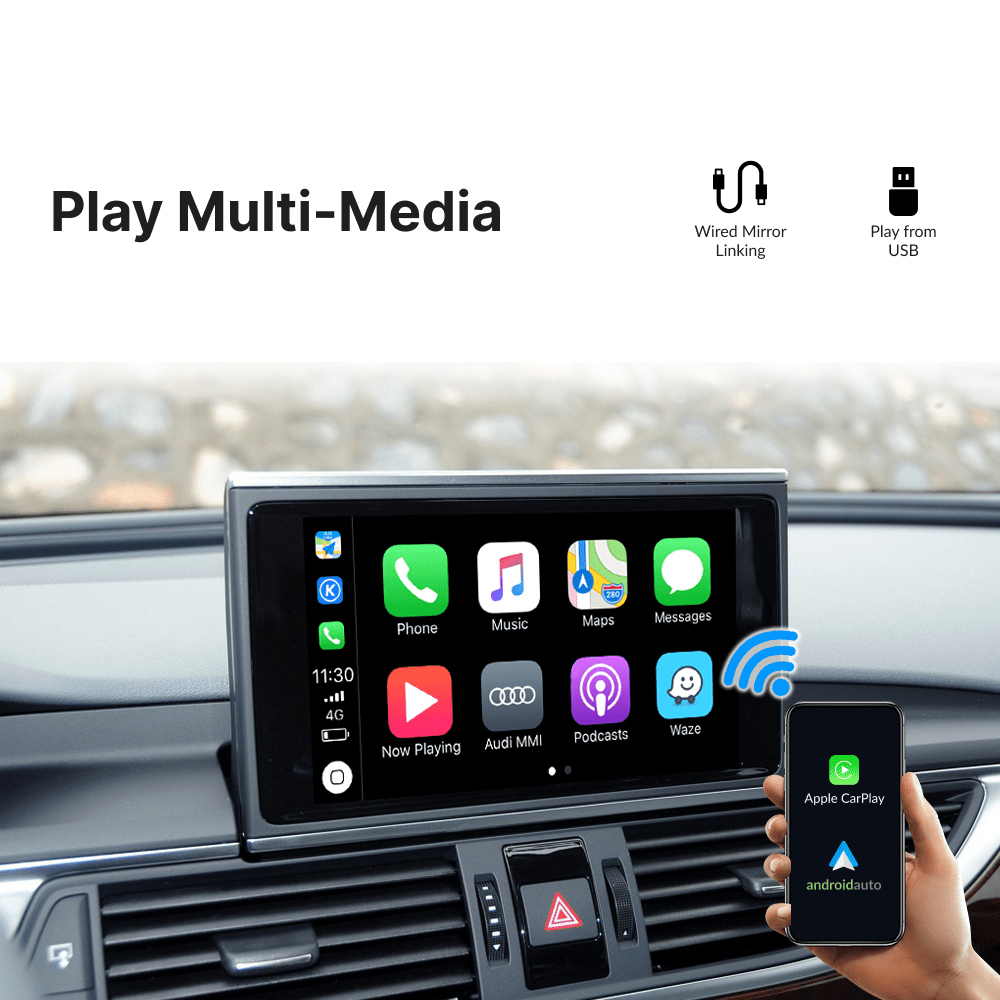 Audi A6 2010-2017 — Wireless Apple CarPlay & Android Auto Module - Car Tech Studio