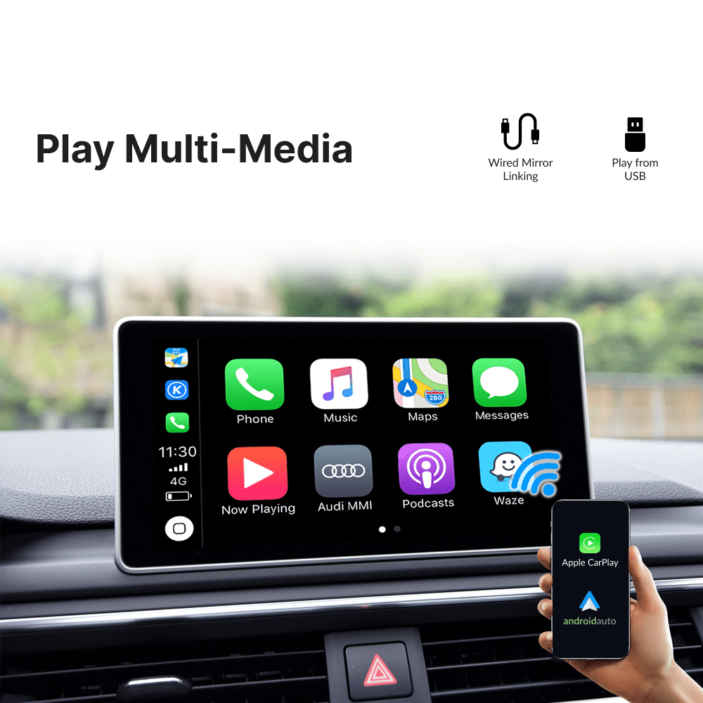 Audi A5 2010-2018 — Wireless Apple CarPlay & Android Auto Module - Car Tech Studio