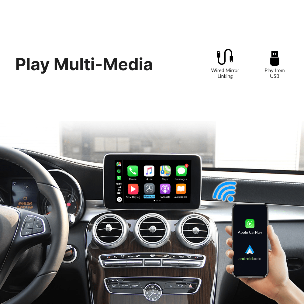 Mercedes C-Class 2007-2018 — Wireless Apple CarPlay & Android Auto Module - Car Tech Studio