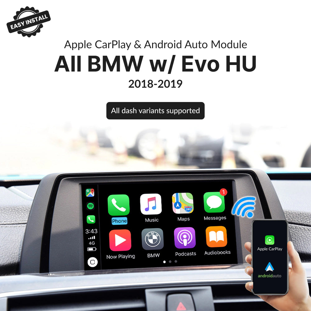  ワイヤレスCarplay & Android Auto B-MW-EVO BMW with Evo 2018-2019 | Wireless Apple CarPlay & Android Auto