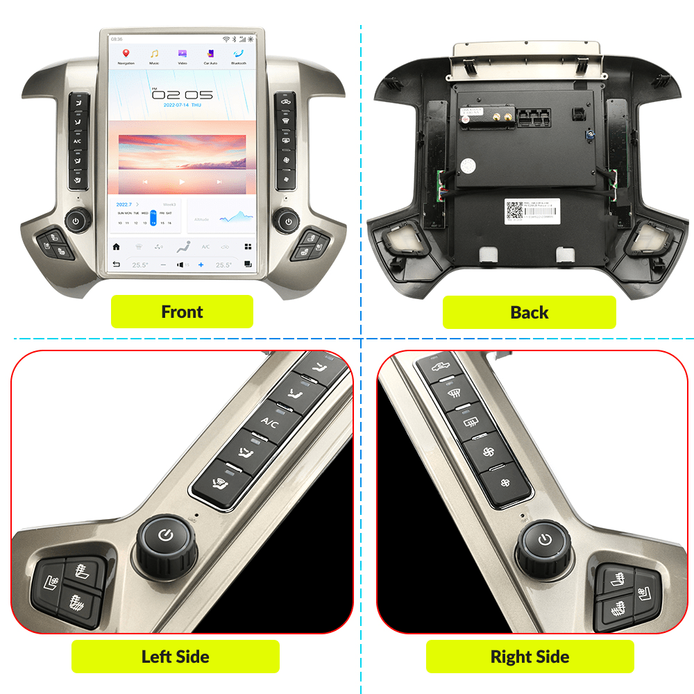 Chevrolet Silverado 2014-2018 — 14.4" Tesla-Style Apple Carplay Screen - Car Tech Studio
