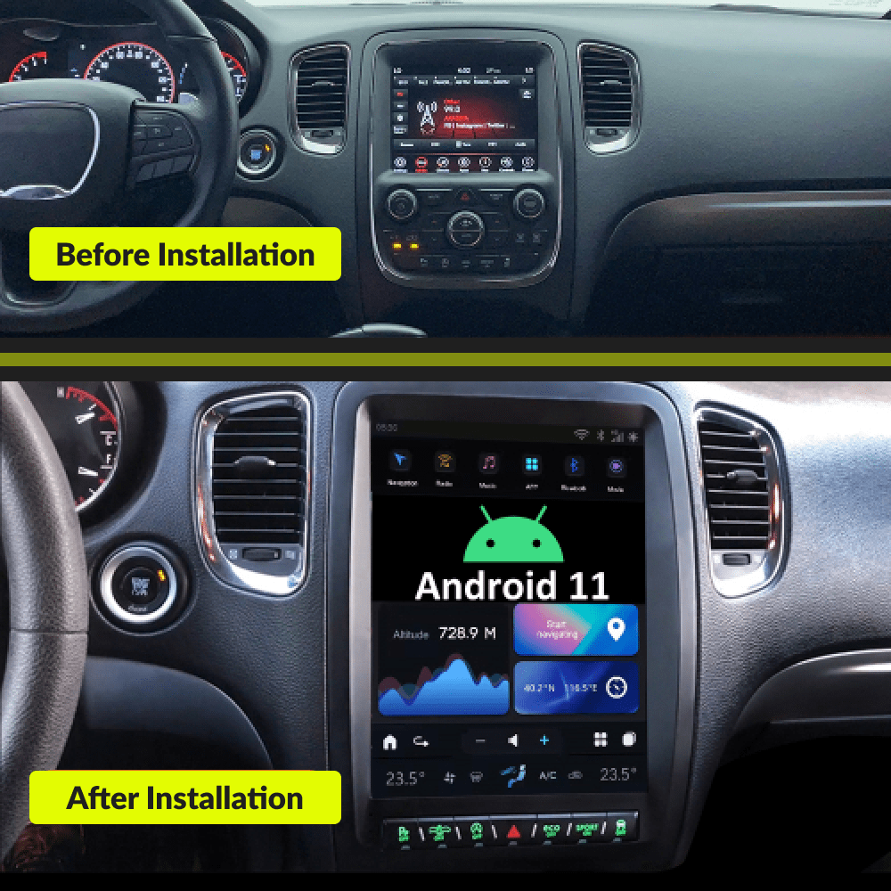 Dodge Durango 2014-2019 — 12.1" Tesla-Style Apple Carplay Screen - Car Tech Studio