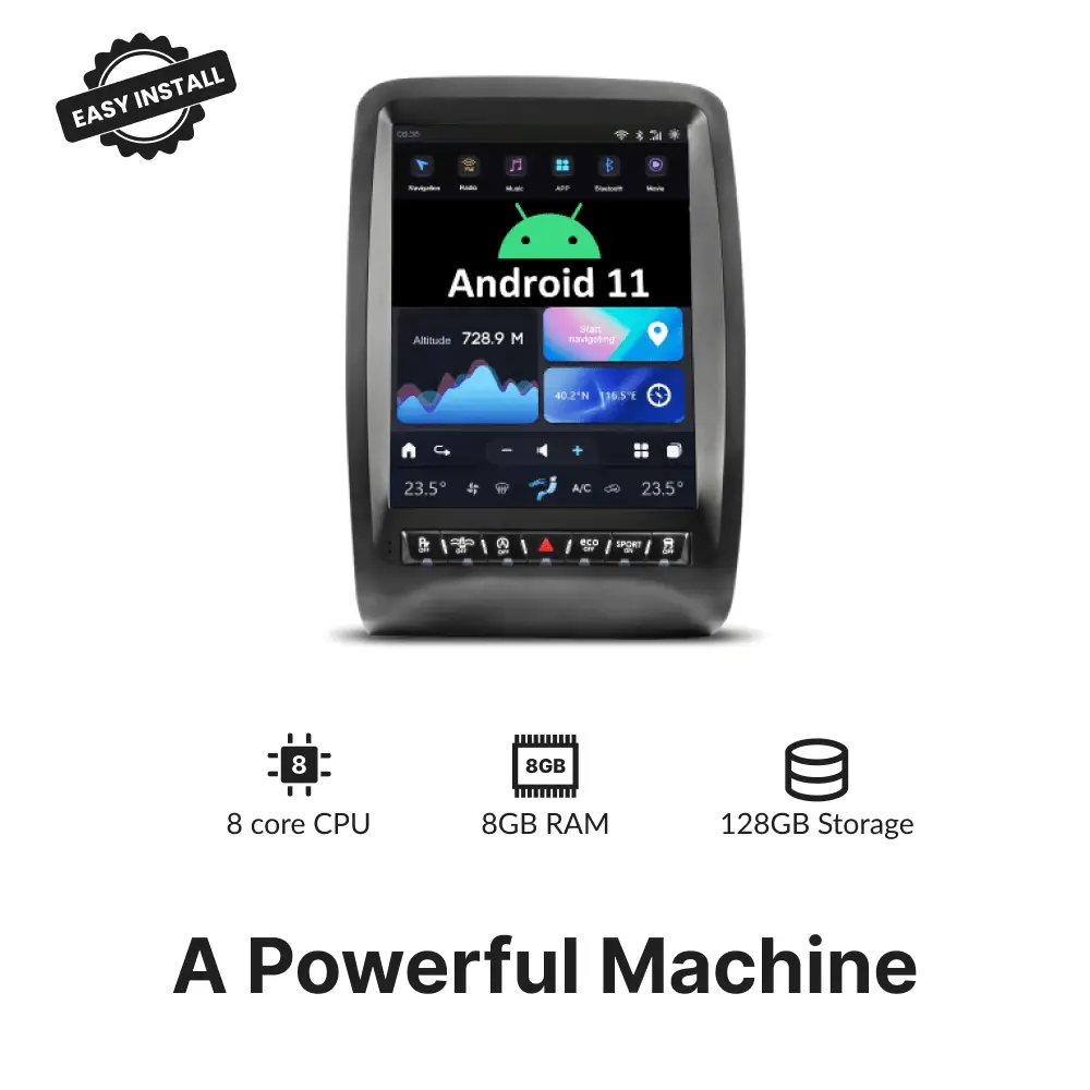 Dodge Durango 2014-2019 — 12.1" Tesla-Style Apple Carplay Screen - Car Tech Studio