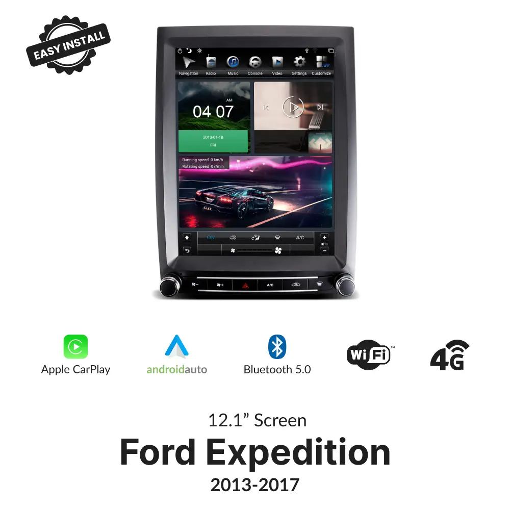 Ford Expedition 2013-2017 — 12.1" Tesla-Style Apple Carplay Screen - Car Tech Studio