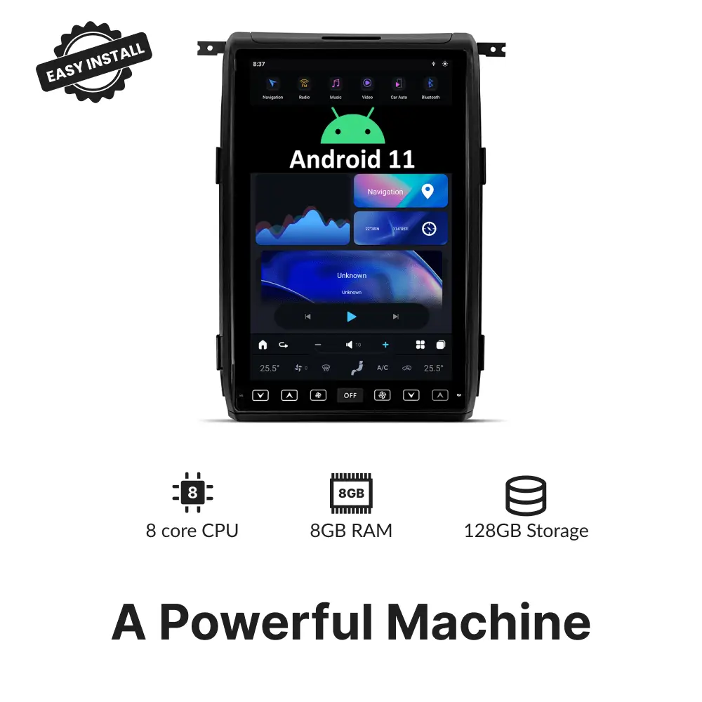 Ford F150 2009-2014 — 14.4" Tesla-Style Apple Carplay Screen - Car Tech Studio