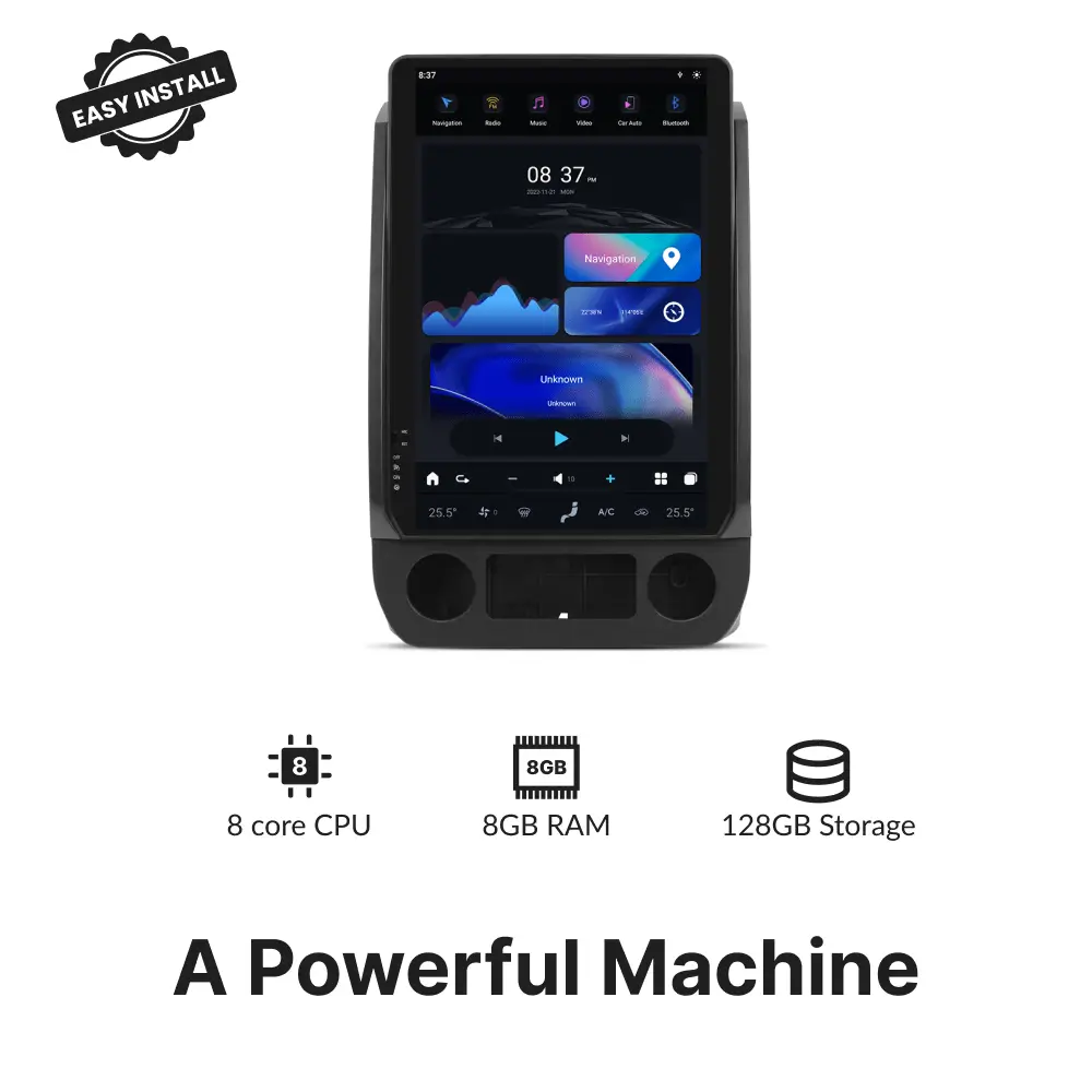 Ford F150 2015-2020 — 14.4" Tesla-Style Apple Carplay Screen - Car Tech Studio