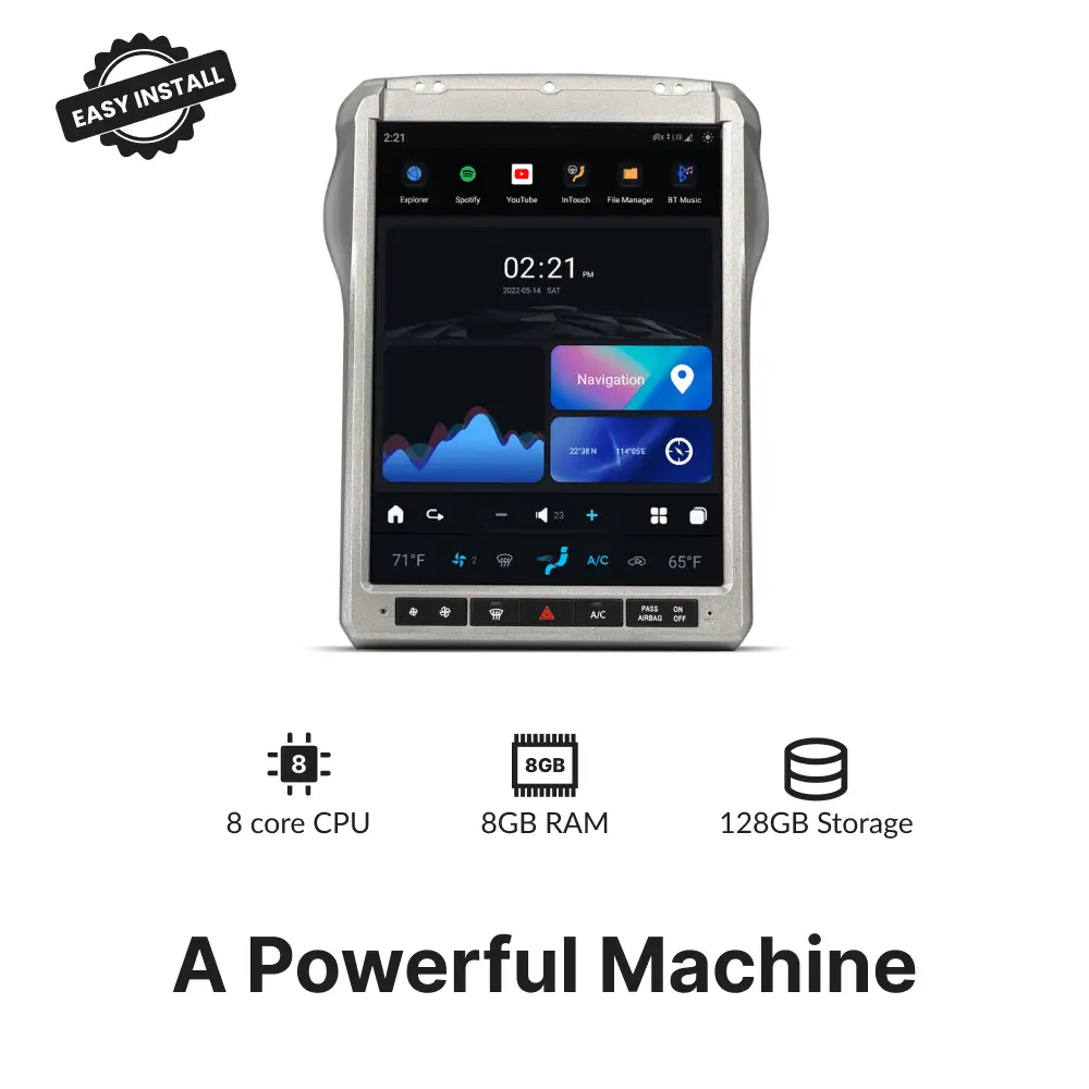 Ford F250/350/450/650 2011-2016 — 12.1" Tesla-Style Apple Carplay Screen - Car Tech Studio