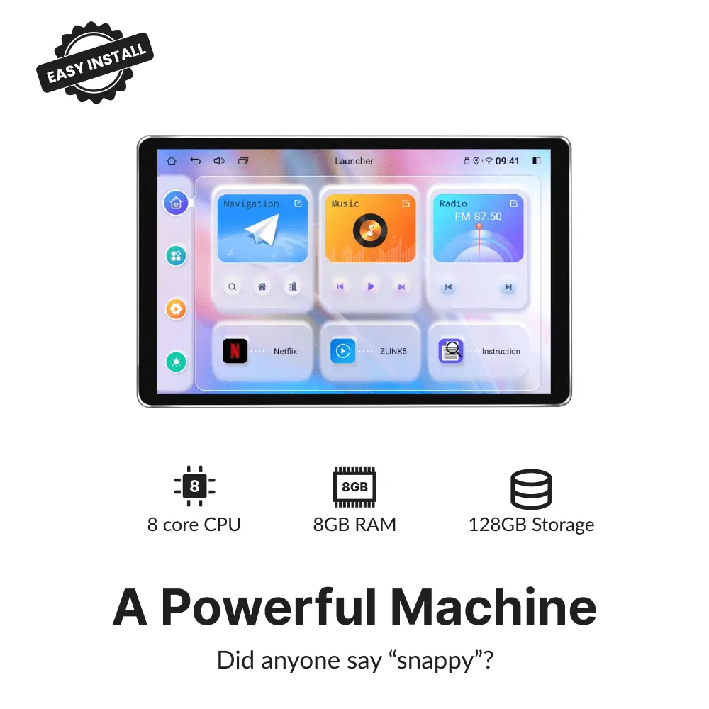 Powerful 10.1” Android Head Unit for Ford Galaxy 2 with 8-core CPU, 8GB RAM, and 128GB storage for fast performance.