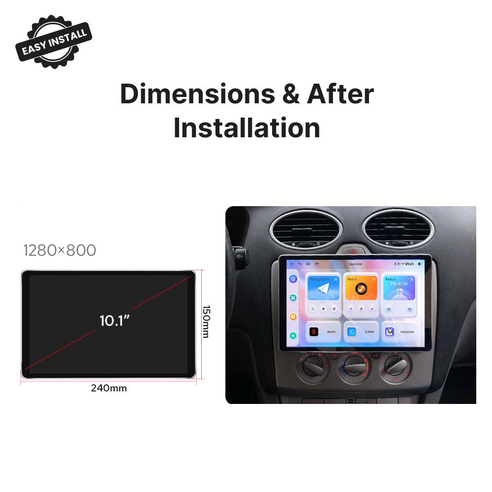 Ford Mondeo 2007-2011 — Premium 10.1” Ultrathin Carplay & Android Auto Head Unit - Car Tech Studio