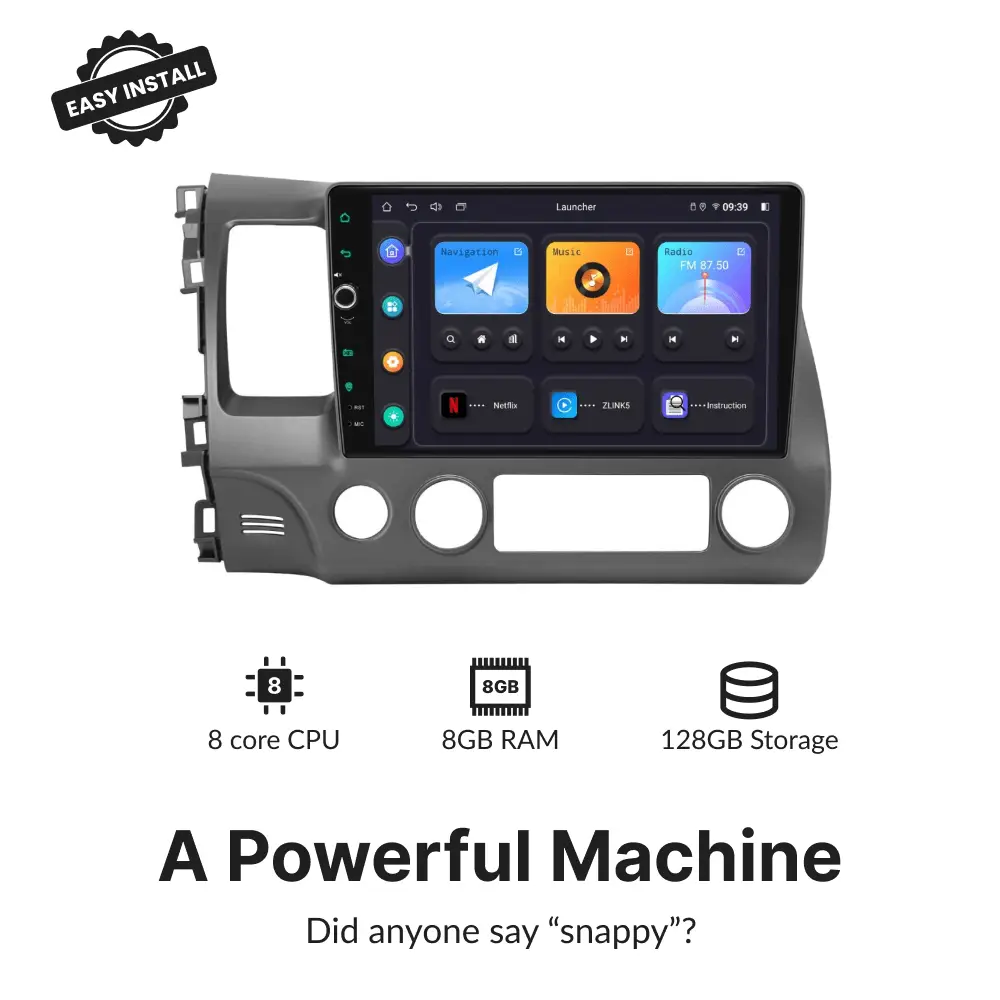 Honda Civic 2006-2011 — Premium 10.1” Carplay & Android Auto Head Unit - Car Tech Studio
