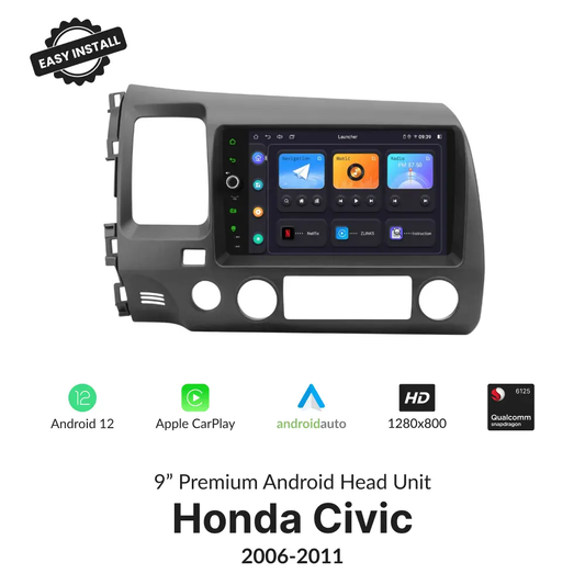 Honda Civic 2006-2011 — Premium 9” Carplay & Android Auto Head Unit - Car Tech Studio