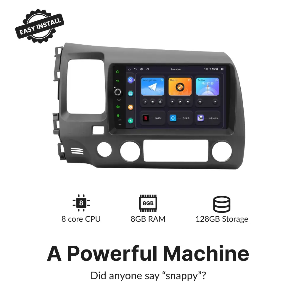 Honda Civic 2006-2011 — Premium 9” Carplay & Android Auto Head Unit - Car Tech Studio