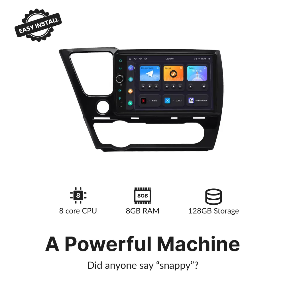Honda Civic 2013-2017 — Premium 9” Carplay & Android Auto Head Unit - Car Tech Studio