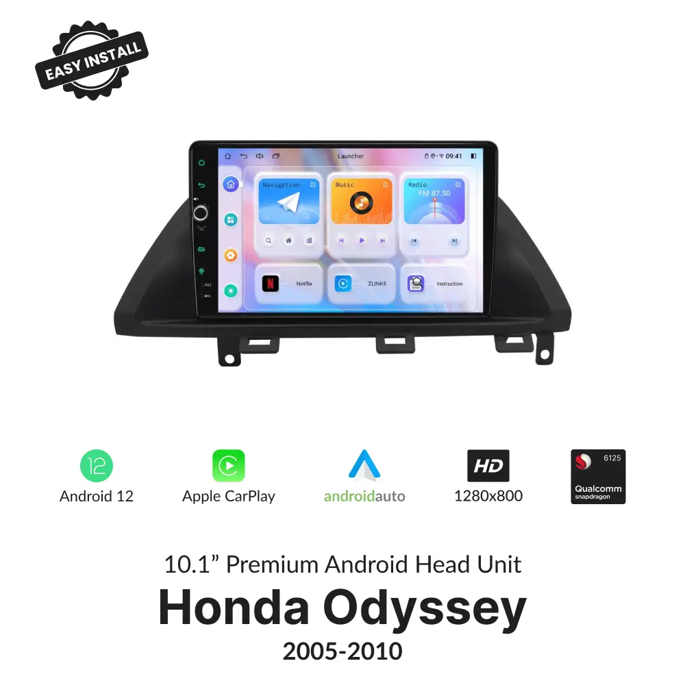 Honda Odyssey 2005-2010 — Premium 10.1” Carplay & Android Auto Head Unit - Car Tech Studio