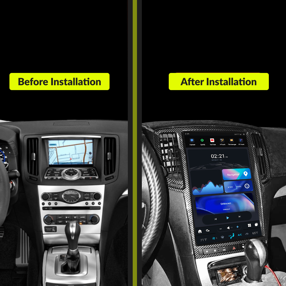 Infiniti G37 2010 — 14.4" Tesla-Style Apple Carplay Screen - Car Tech Studio