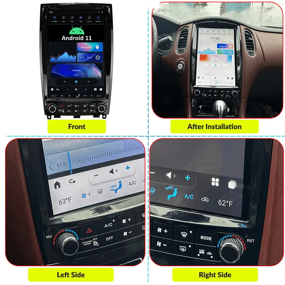 Infiniti QX50 EX Series 2008-2013 & 2015-2017 — 12.1" Tesla-Style Apple Carplay Screen - Car Tech Studio