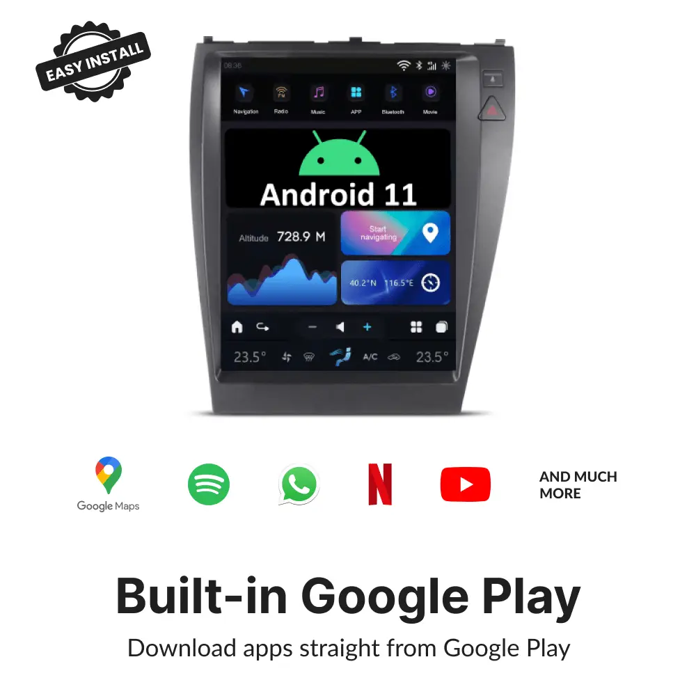 Lexus ES 2006-2012 — 12.1" Tesla-Style Apple Carplay Screen - Car Tech Studio