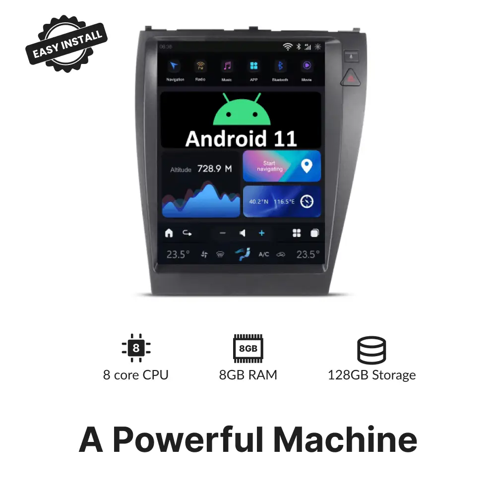Lexus ES 2006-2012 — 12.1" Tesla-Style Apple Carplay Screen - Car Tech Studio