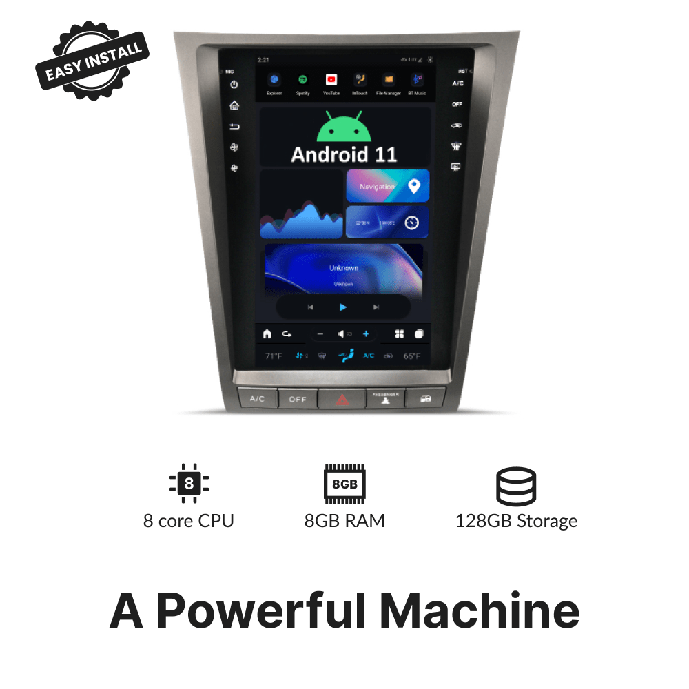 Lexus GS 2004-2011 — 11.8" Tesla-Style Apple Carplay Screen - Car Tech Studio
