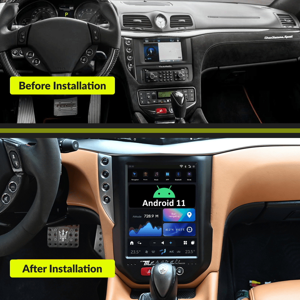 Maserati GT/GC 2007-2017 — 10.5" Tesla-Style Apple Carplay Screen - Car Tech Studio