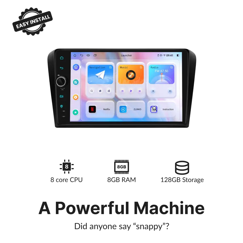 Mazda Series 3 2004-2008 — Premium 9” Carplay & Android Auto Head Unit - Car Tech Studio