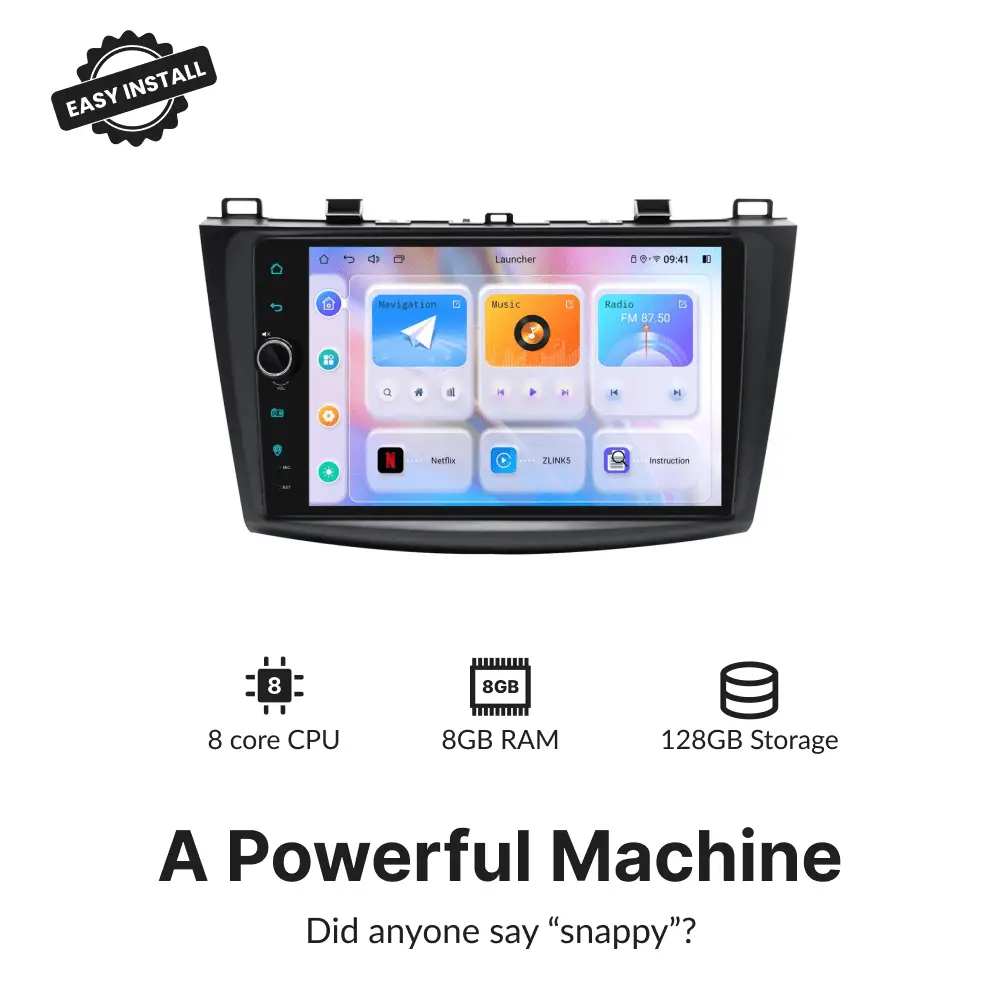Mazda Series 3 2009-2013 — Premium 9” Carplay & Android Auto Head Unit - Car Tech Studio